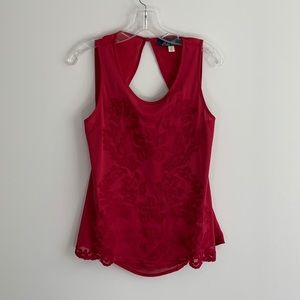 Dressy Tank Top with Embroidery